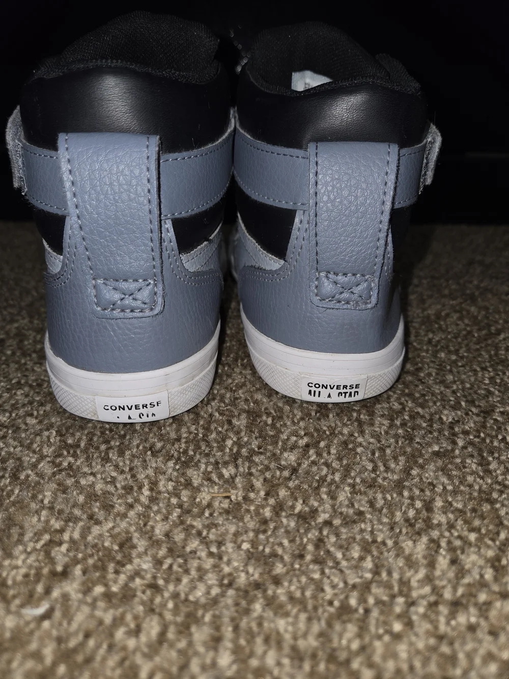Converse Pro Leather High Top Sneakers in Light Blue & Black